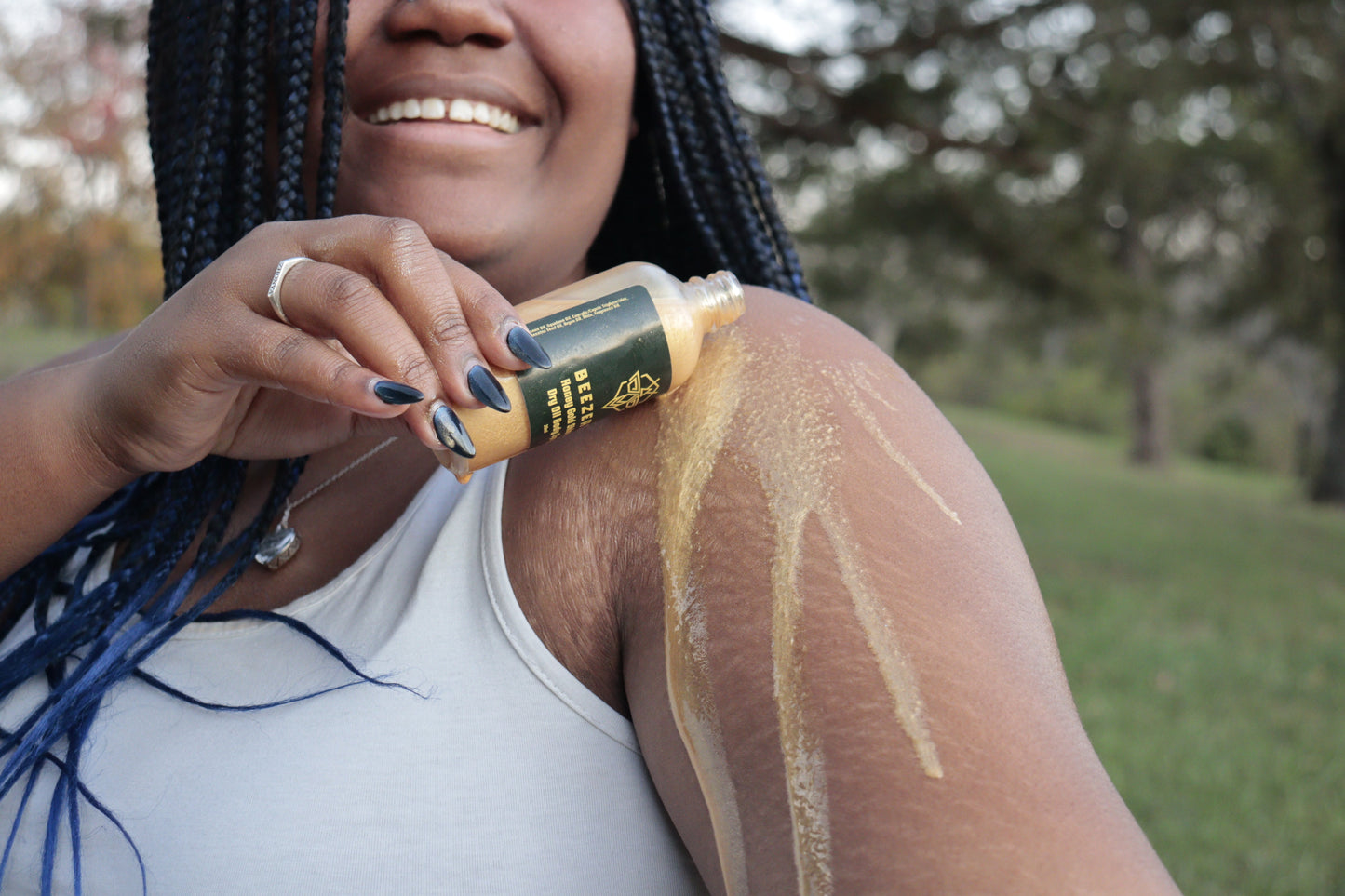 Honey Gold Shimmer Dry Oil Face and Body Spray Honey Gold Shimmer