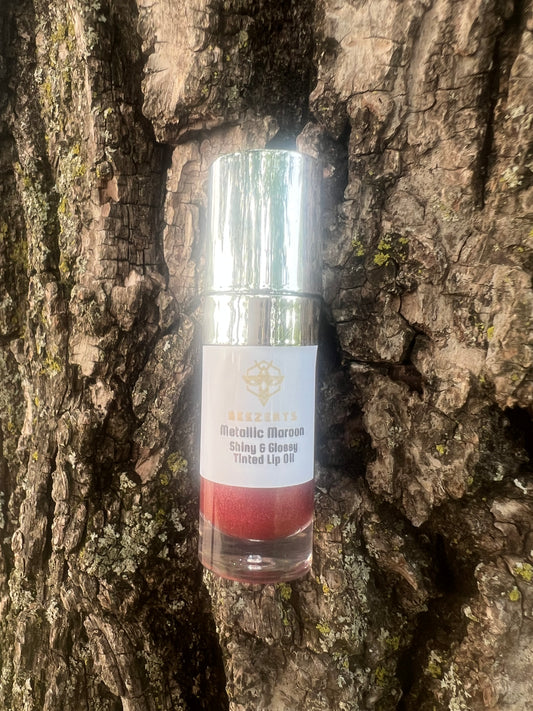 Metallic Maroon Lip Oil