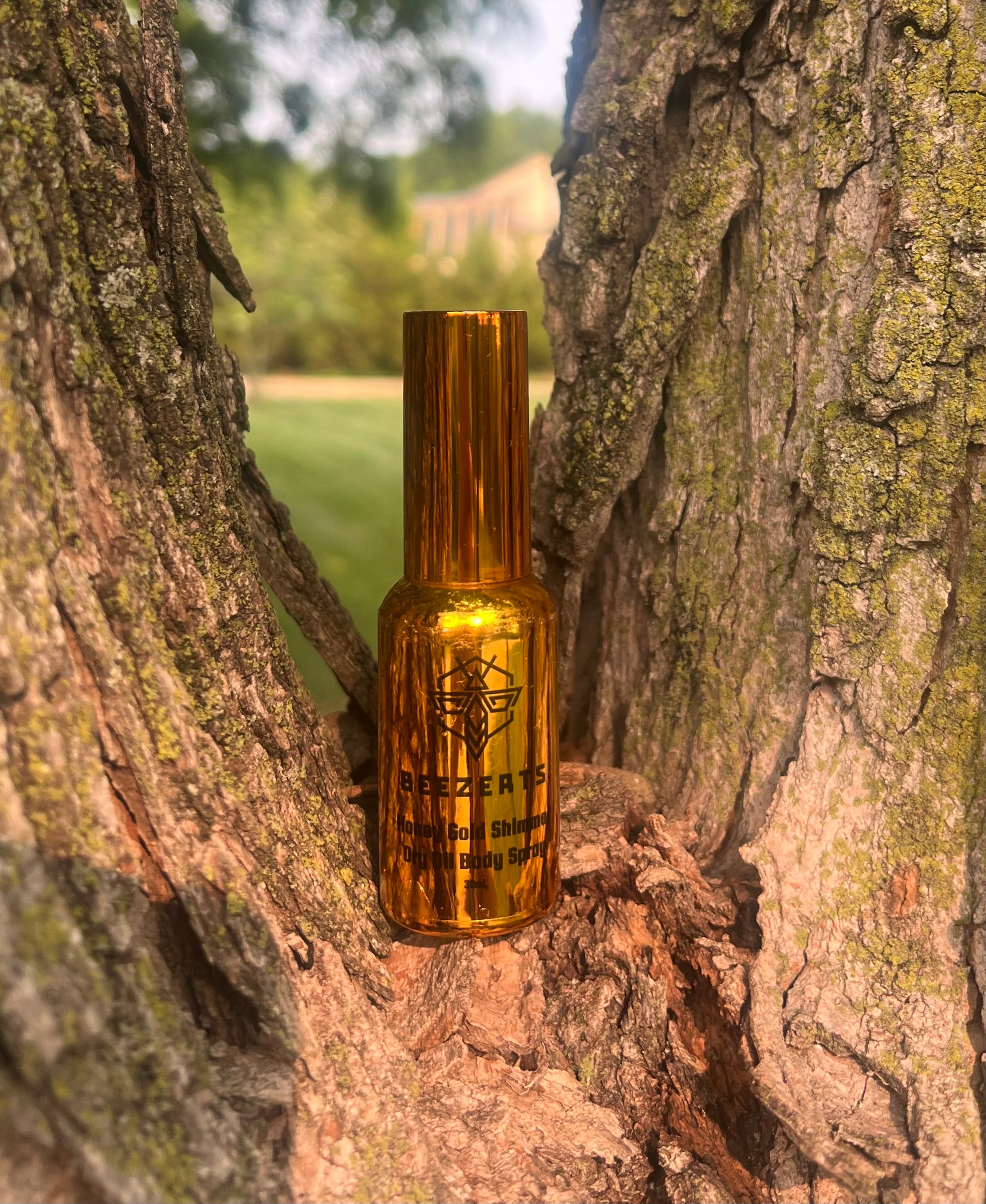 Honey Gold Shimmer Dry Oil Face and Body Spray