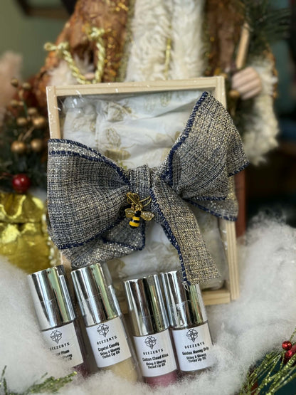 Sweetscape Candy Lip Glaze Collection - 4 Pack with Gifting Wood Burned Box & Bee Bow *[FREE: Rose Gold Compact Mirror] ENDS 12/24!*